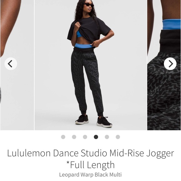Lululemon Dance Studio Mid-Rise Jogger  Leopard Warp Black Multi sz 16 - Picture 9 of 11